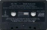 AC/DC - Back In Black (Cassette)